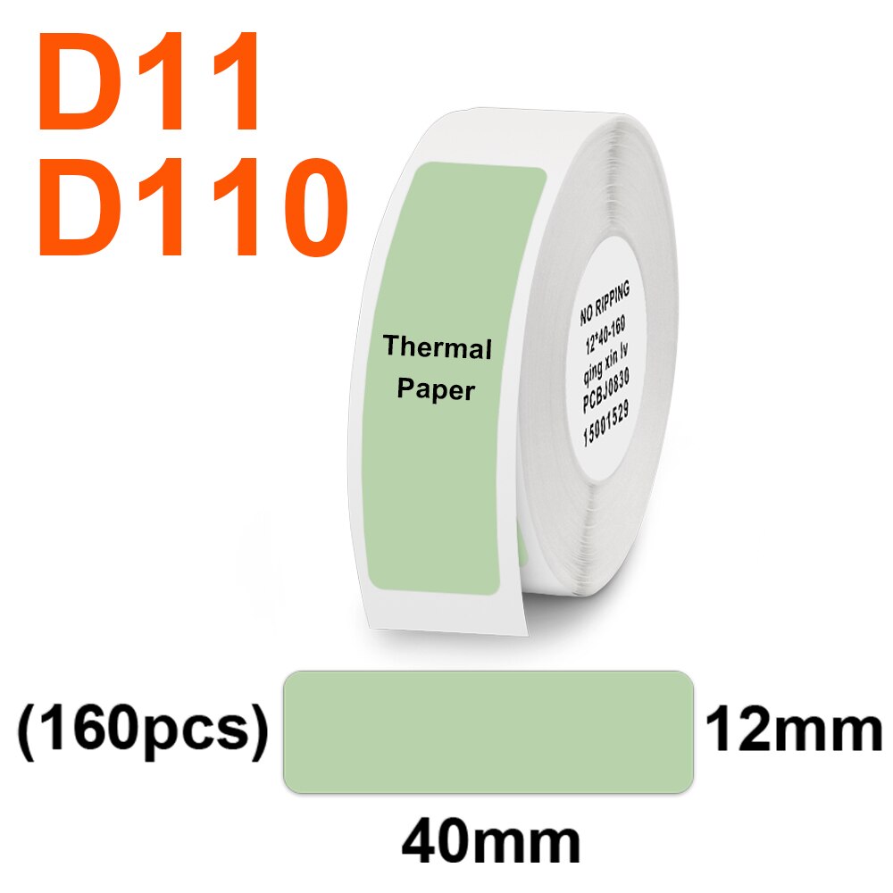 D11 elastyczny kabel papier do Niimbot D11 D110 przenośny Mini bezprzewodowa drukarka etykiet Bluetooth wodoodporny D11 etykieta druku papieru: Set E
