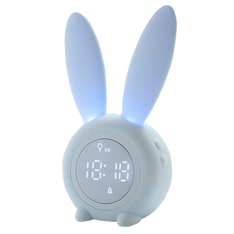 Horloge réveil pour enfants | Minuterie de sommeil avec thermomètre numérique, commande tactile et plongée de sommeil, horloge lapin d'entraînement pour enfants: L