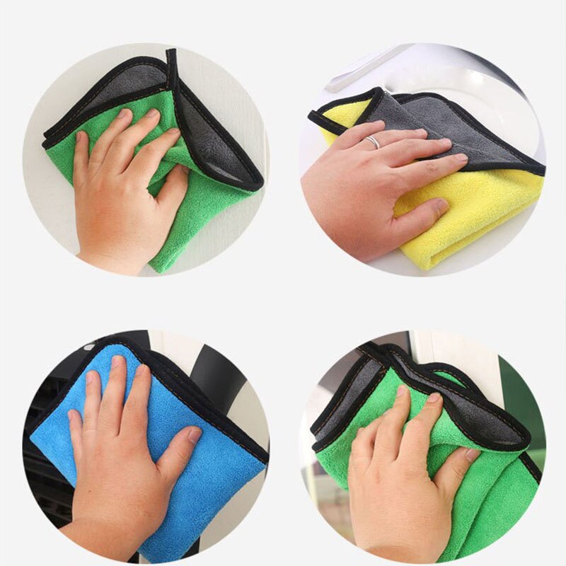 Gruby ręcznik samochodowy o dużej gęstości absorbują wodę koralowy polarny dwustronny ręcznik samochodowy chłonny ręcznik robić czyszczenia akcesoria samochodowe