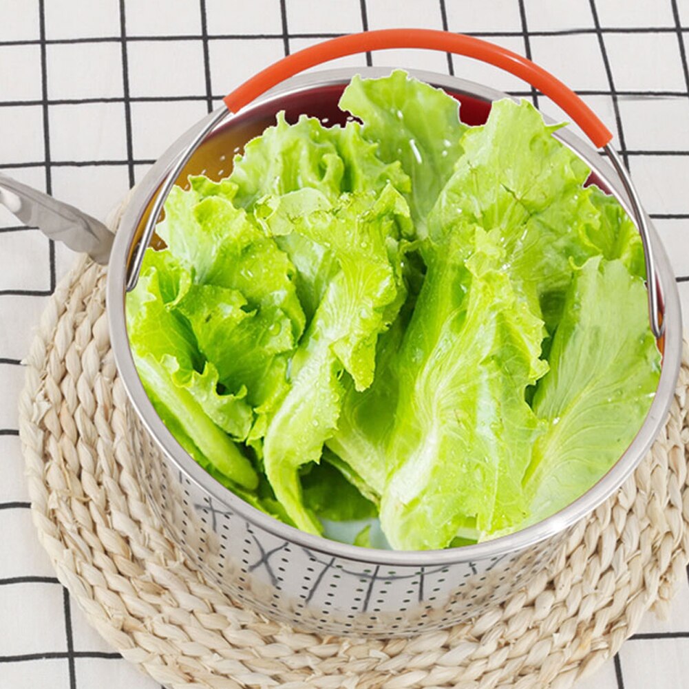 Stainless Steel Kitchen Steam Basket Pressure Cooker Vegetable Food Steamer Fruit Cleaning Basket Instant Pot Cookeo Accessories