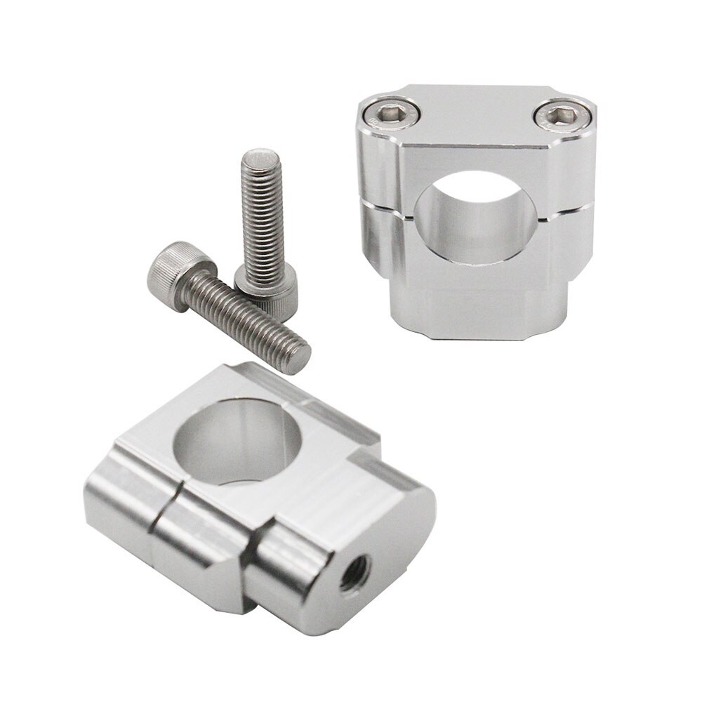 For Benelli TNT 125 135 Cnc Motorcycle Handlebar Fat Bar Mount Clamp Riser Adaptor 22 28 Mm Motorcycle Accessories: 28mm silver