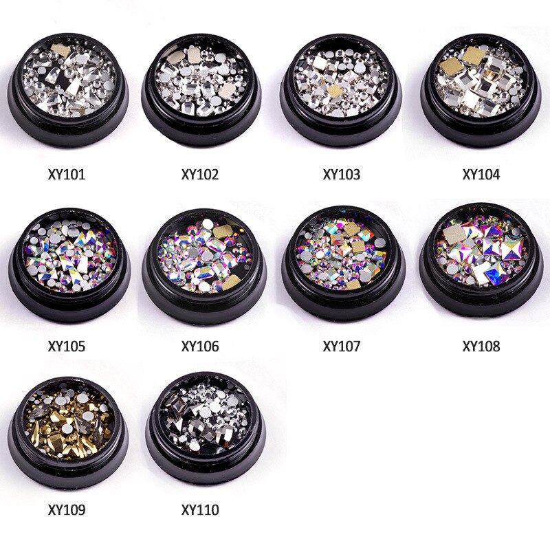 nouveauté Nail art Non fix ongles Strass cristal swarovski verre perles en vrac Strass pour ongles décorations