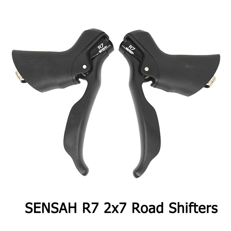 SENSAH-palanca de cambios de bicicleta de carretera R7, doble 2x7 velocidades, freno, desviador, Grupo Compatible con R6800, Claris, Sora, ST-A070, STI: Default Title