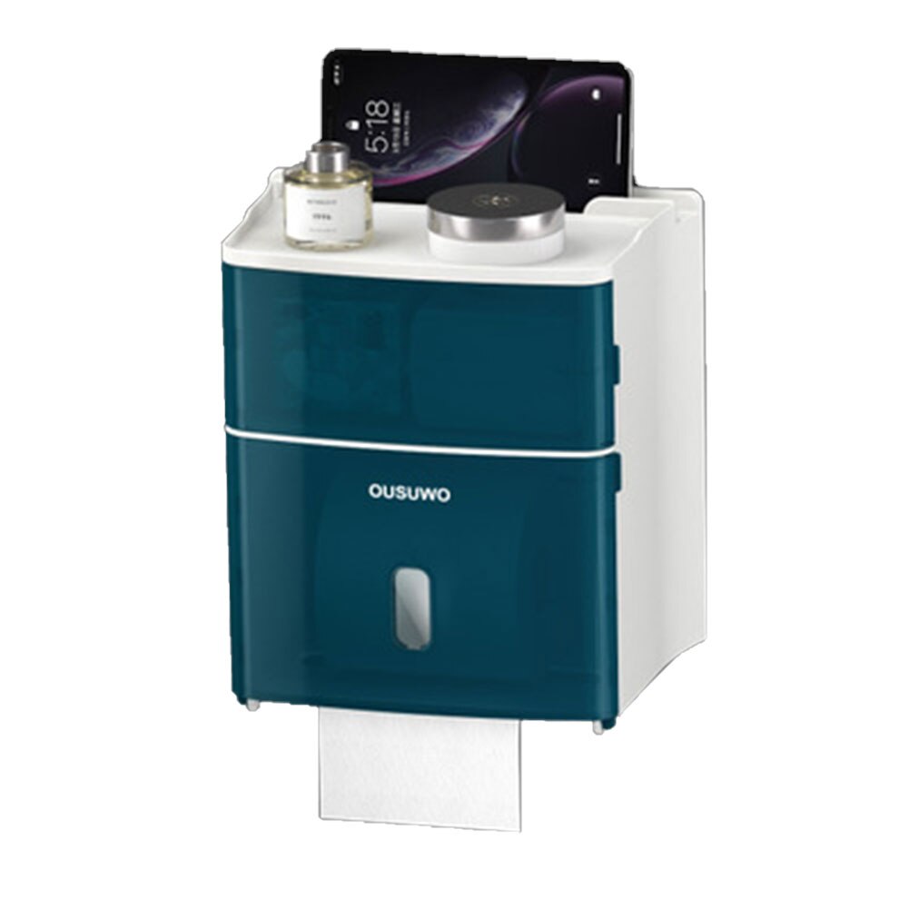 Tray Roll Paper Tube Storage Box Toilet Paper Holder Waterproof Wall Mounted Toilet Paper Tray Tissue Box Shelf Bathroom Product: D