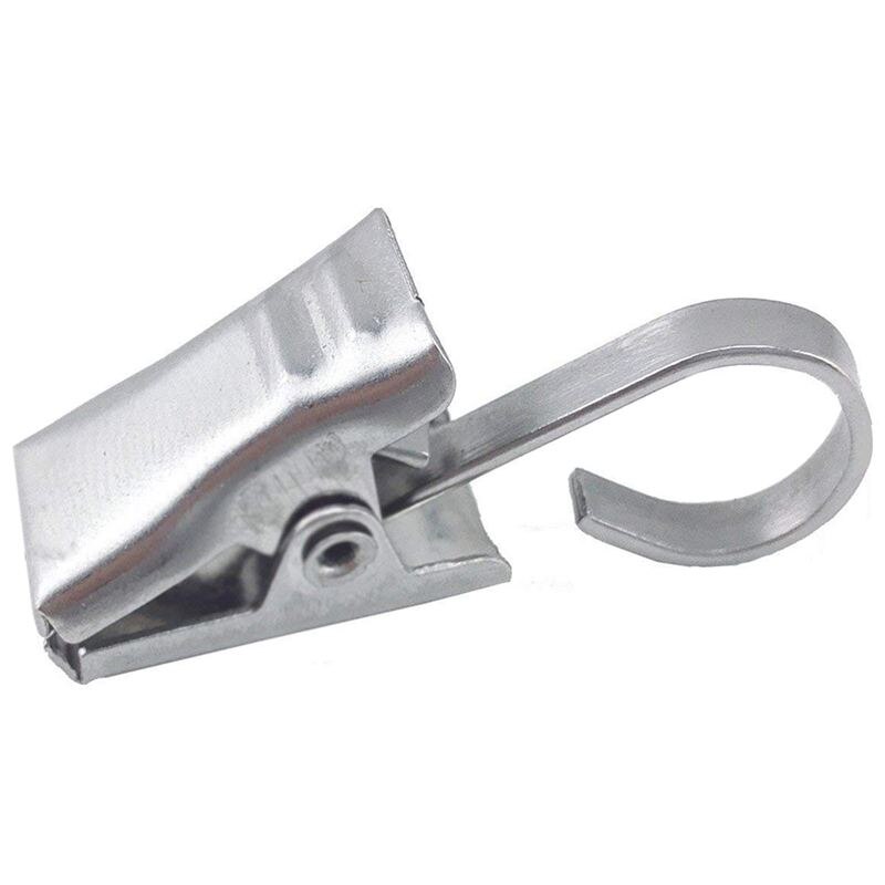 100- pack roestvrijstalen, robuuste douchegordijnclip met haak, lichtsnoer, hanger voor feestverlichting, draadhouder voor foto's, slaapkamer, badkamer: Default Title