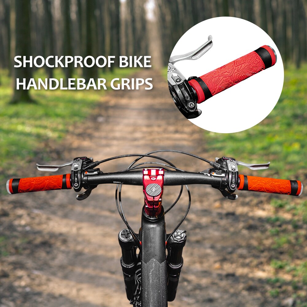 Enlee Shockproof Fiets Handvatten 22.2Mm Fiets Grips Antislip Zachte Siliconen Stuur Cover End Voor Mountain Road fiets