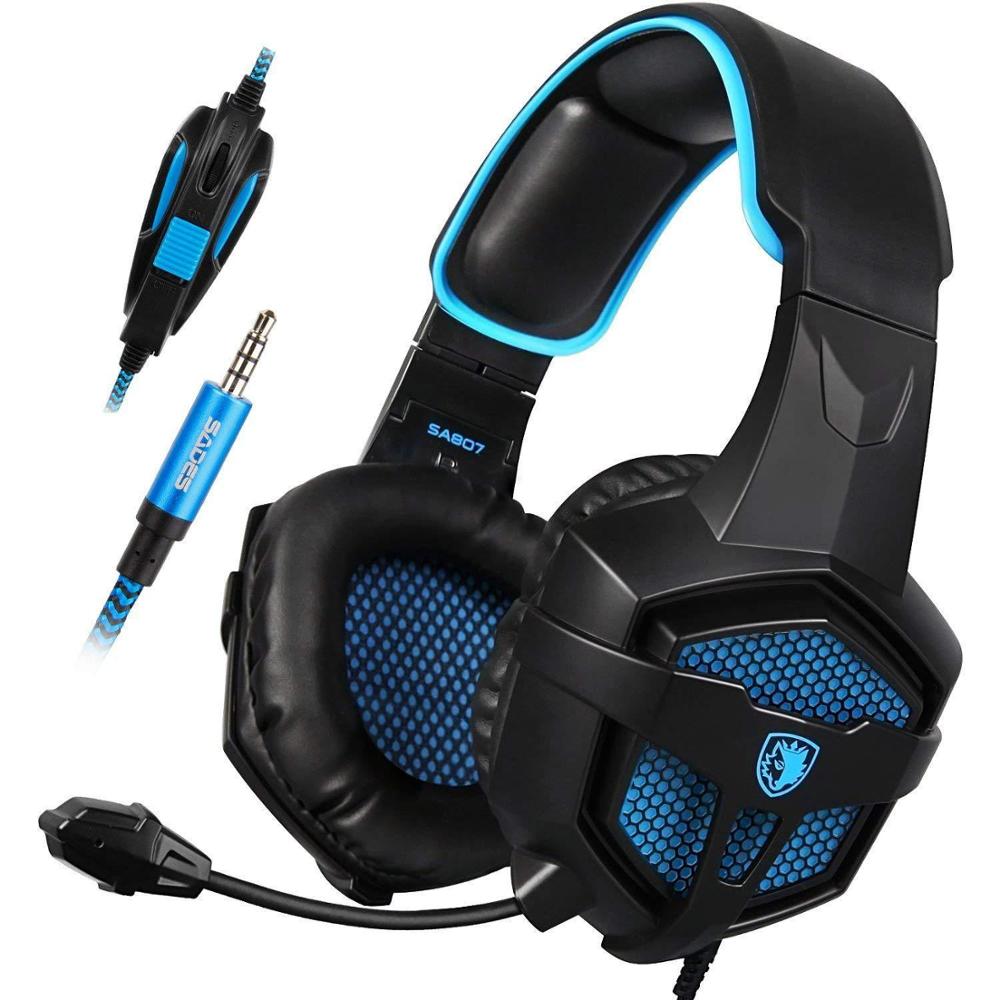 SADES – casque d'écoute de jeu SA807, 3.5mm, avec micro, écouteurs stéréo, basses profondes, pour PC portable, PS4, Xbox One, Gamer: Default Title