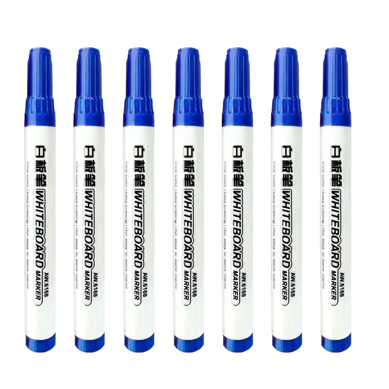 4/8 stuks zwarte uitwisbare whiteboard-pen, rood blauw af te vegen grote koppen, glazen notitiepen met grote capaciteit, whiteboard-markeerstift: Licht Geel