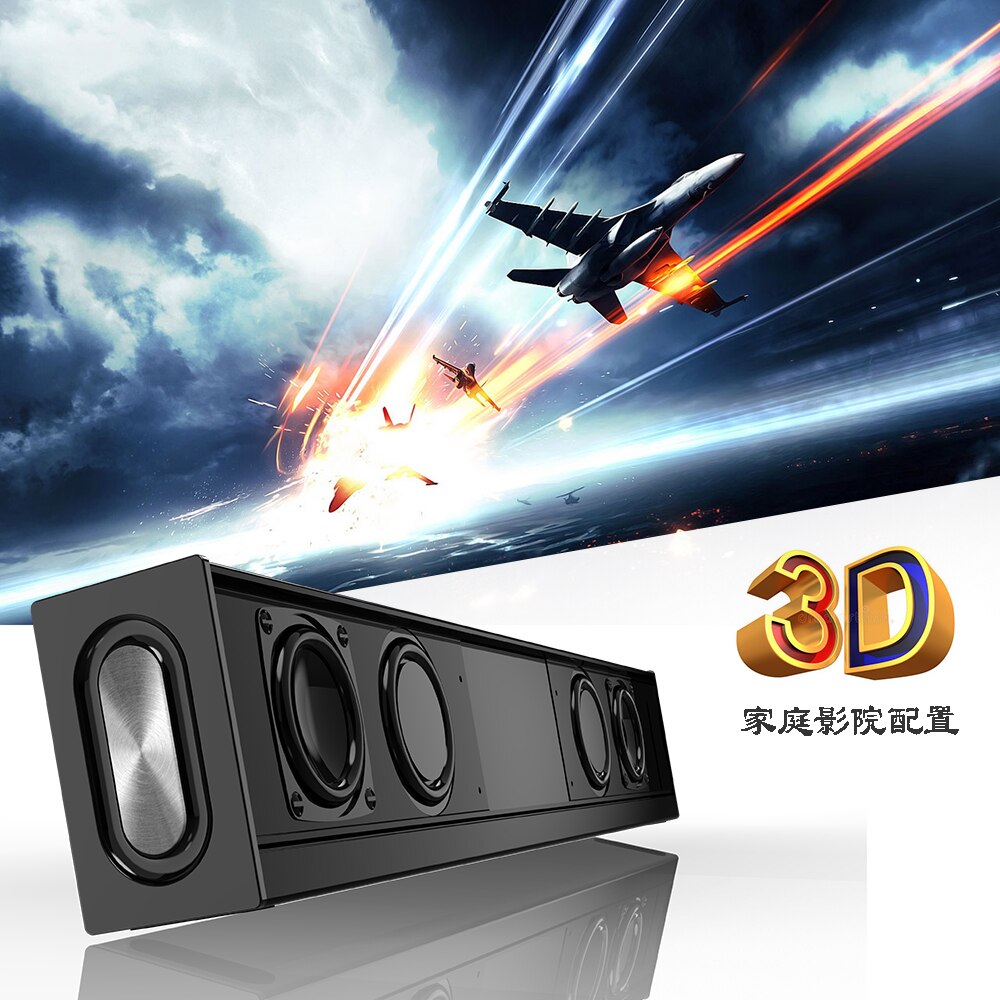 ELE ELEOPTION 20W Altavoz Bluetooth barra de sonido Supergraves portátil inalámbrico ordenador PC TV altavoz Subwoofer Mic para teléfono Xiaomi