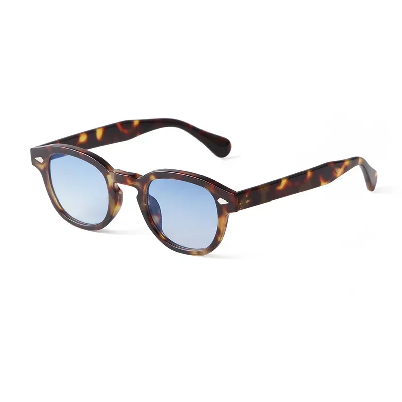 HISTORIA Vintage remache carey gafas de sol redondas mujeres hombres 2022 de Retro amarillo azul lente gafas de sol cuadradas S22728: Oro