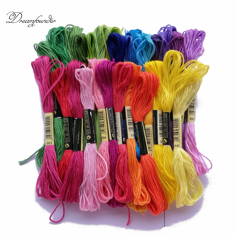 Fil de coton coloré chinois CXC, 30 pièces/lot, fil de tissu DMC couleur point de croix, bricolage, couture, artisanat de broderie