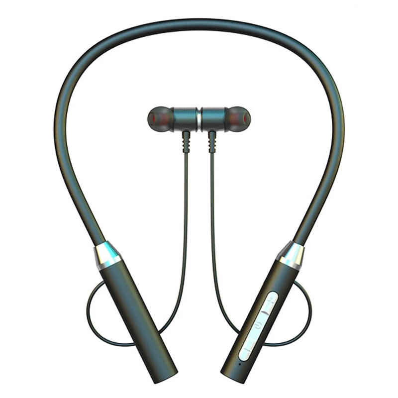 Bluetooth-Kopfhörer, kabelloser Kopfhörer, magnetisch, Sport-NackenbüGel, um Höhle Hals hängende 9D-TWS-Ohrhörer, kabelloses Bluetooth-Headset mit Mikrofon