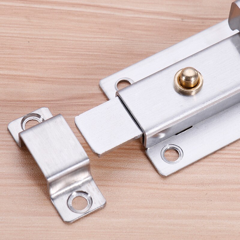 Stainless Steel Door Latch Barrel Bolt Latch Hasp Stapler Gate Lock Safety Easy To Install for bathroom washroom
