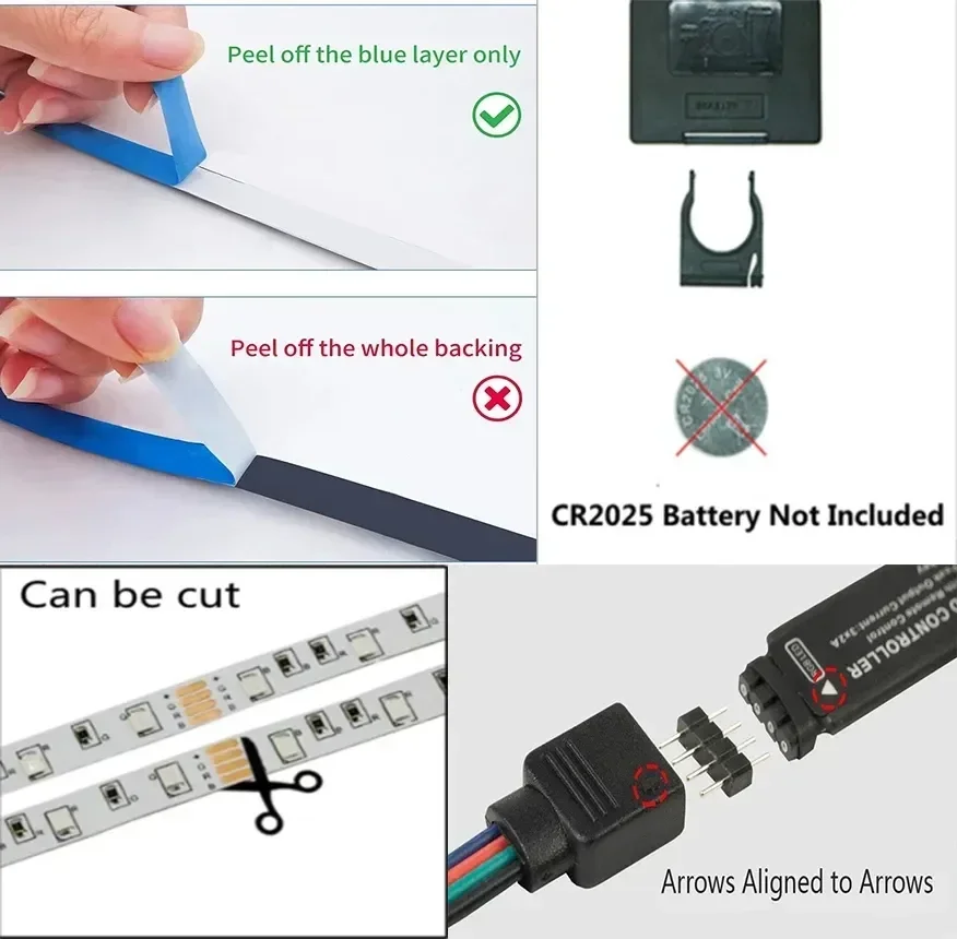 Tira de luces LED RGB 5050 aplicación Bluetooth Control remoto IR USB 1M 2M 3M 4M 5M 10M 15M 20M 25M 30M Festival Deco retroiluminación para el hogar