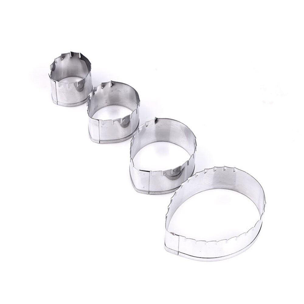 4 Stks/partij Rose Leaf Cookie Cutter Rvs Mold Cakevorm Diy Fondant Gebak Versieren Bakken Koken Tools