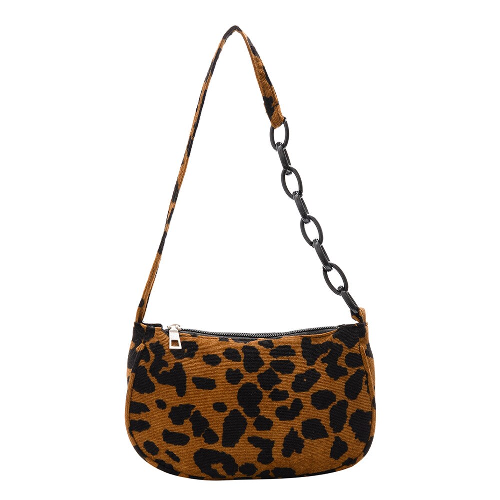 Gewoon Crossbody Tassen Zebra Gedrukt Zachte Onderarm Schouder Messenger Bag Lady Chain Reizen Kleine Handtassen Voor Vrouwen: Bruin