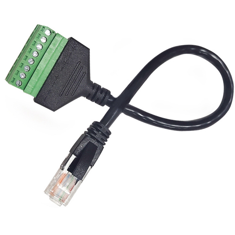 Bloque de terminales RJ45 a tornillo, conector 8P Ethernet Rj45 macho hembra a Cable adaptador de red de Terminal de tornillo de 8 pines para CCTV DVR