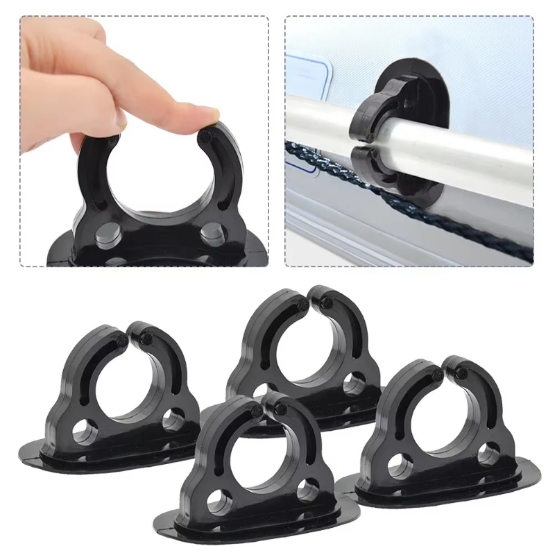 2/4PCS Paddle Storage Holder Plastic Rubber Boat Paddle Holder Clips Oar Keeper for Kayaks Canoes Rowing Boats Inflatable Boat