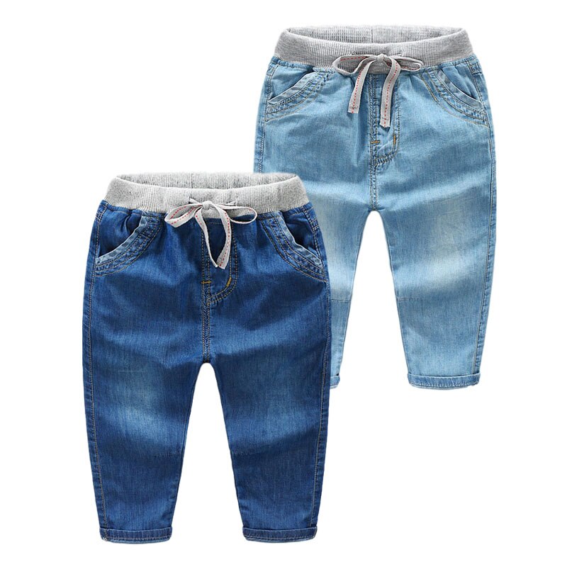Sommer småbørn drenge bukser efterår drenge bløde tynde jeans til baby drenge bukser børnetøj børn jeans 2-5 år