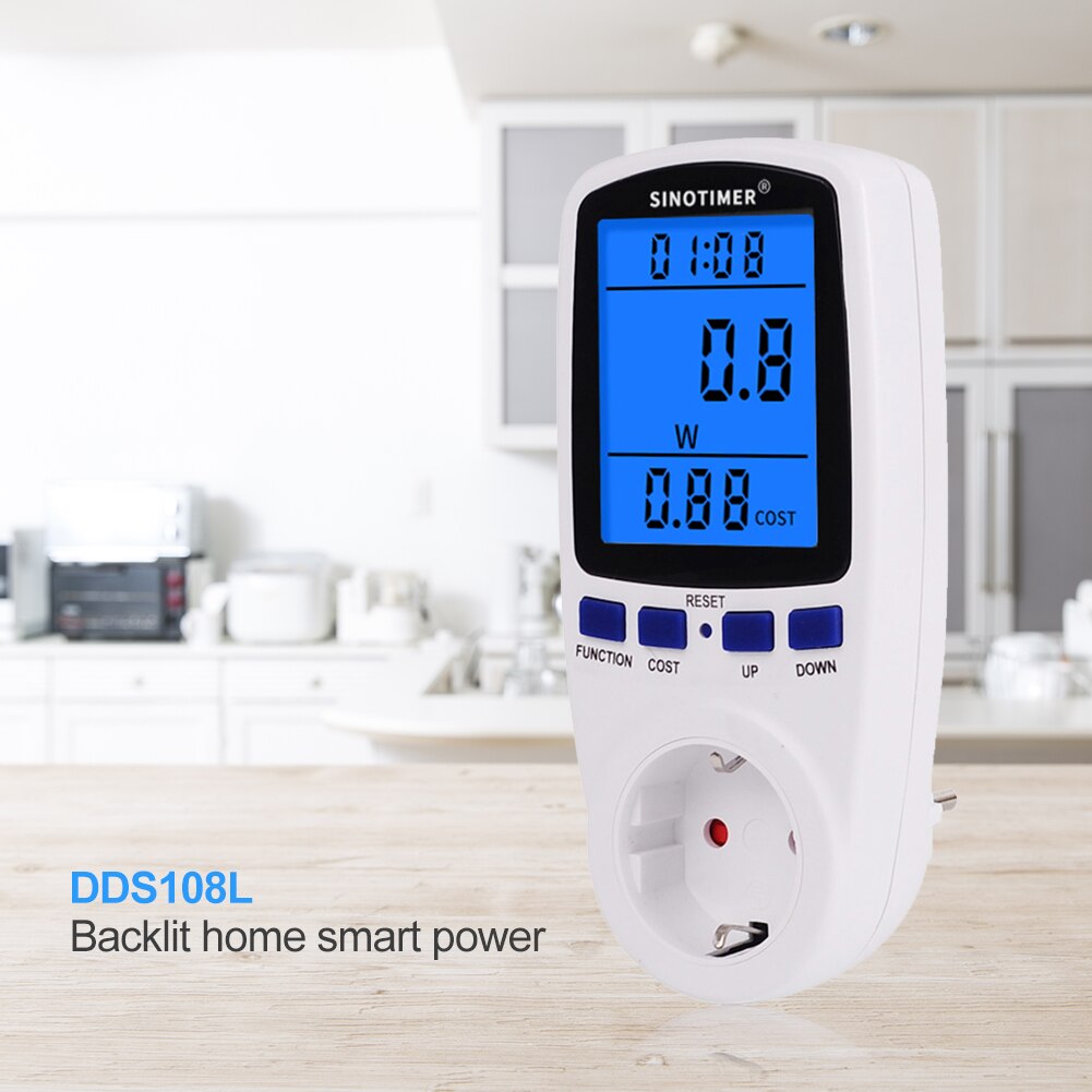 Smart Lcd Backlight Display Energiemeter Elektriciteit Monitor Analyzer Elektrische Wattmeter Huishoudelijke Monitoring Sockets