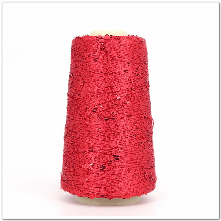 29 Color 50g/Ball /140M Sequins Cotton Yarn 6mm+3mm Special Glitter Match Thread DIY Accessories Rag Doll Knitting Lanas Crochet
