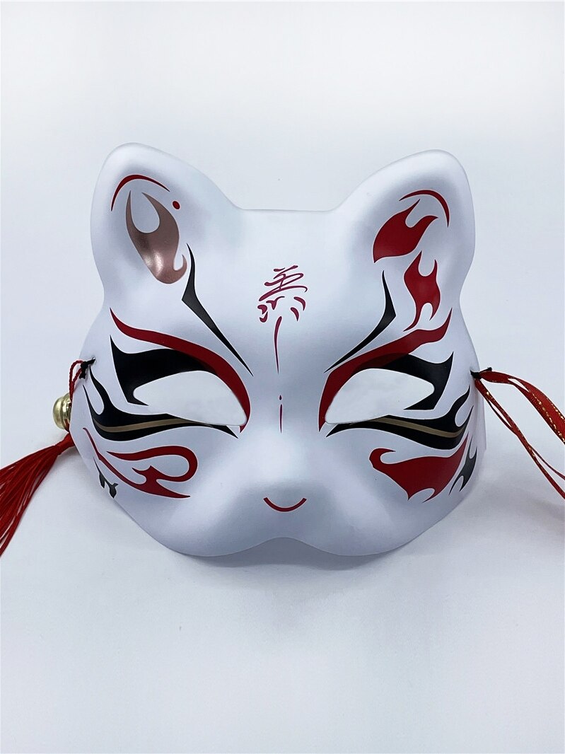 Japanese Hefeng Mask Half Face Women's Hand Pa... – Grandado