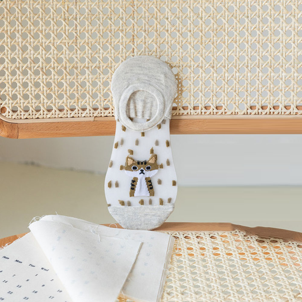 1 Pair Cotton Socks Crystal Soft Breathable Stealth Dot Decor Boat Socks For Women Female