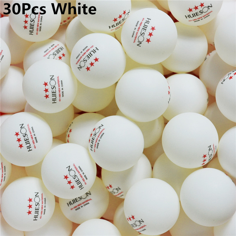 Huieson 30/100 stk 3 stjerne 40mm 2.8g bordtennisbolde ping pong bolde til kamp materiale abs plast bord trænings bolde: 30 hvide