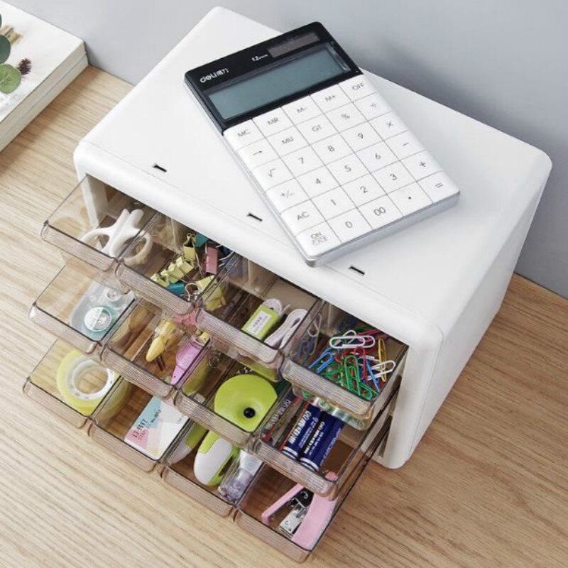 Multi-grids Storage Box Drawer Organization Dust-proof Jewelry Storage Box Bedroom Living Room DIY Drawer Cabinet Plastic Case
