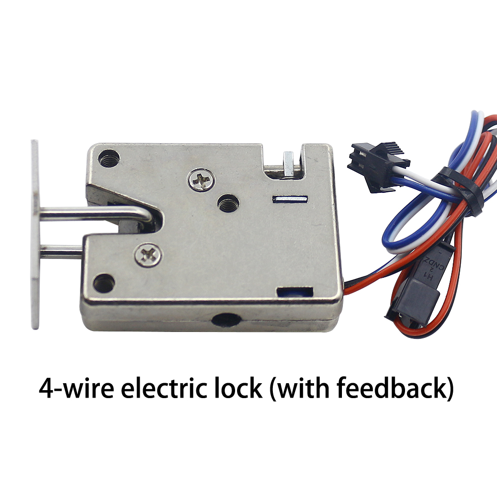 DC12V small cabinet door electromagnetic lock self-elastic electric control box lock mail self-lifting cabinet electric lock: Gold