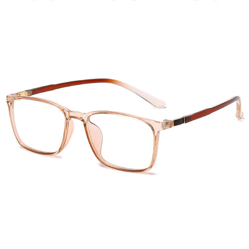 Blue Light Blocking Optical Glasses Frame for Men and Women Prescription Eyewear Frame Anti-Blue Ray Prescription Eyewear: Brown