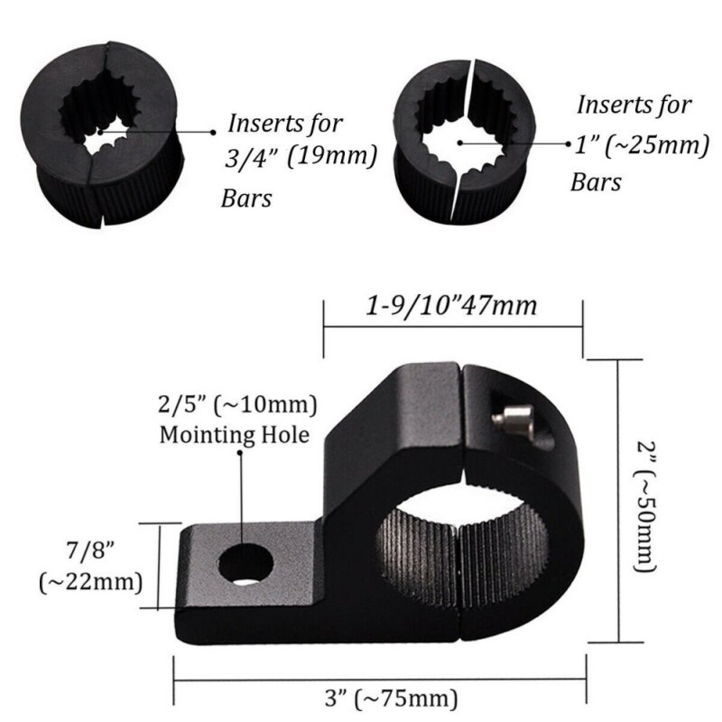 Montagebeugel mistlamp rijlicht universeel spotlight 25-32mm klem houder voor auto motor cafe racer koplamp beugel