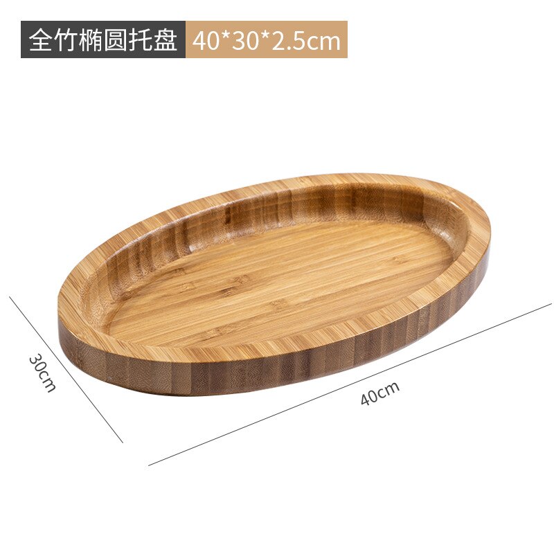 Bamboo Tray Home Restaurant Tea Set Tray Hotel Rectangular Refreshment Tray Simple Japanese Bamboo Fruit Tray Tea Tray: D4