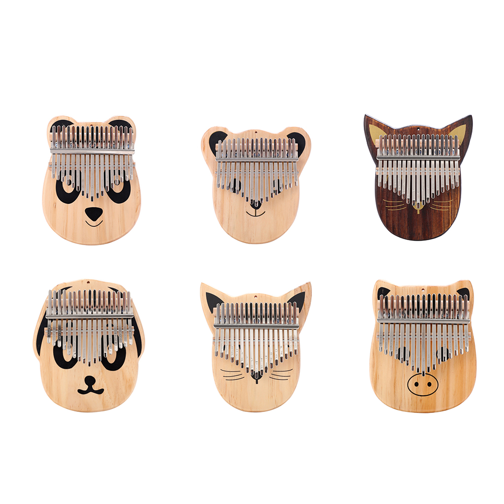 Piano de pulgar Kalimba con forma de Animal de dibujos animados, 17 teclas, Piano de dedo Mbira portátil, para niños y adultos principiantes