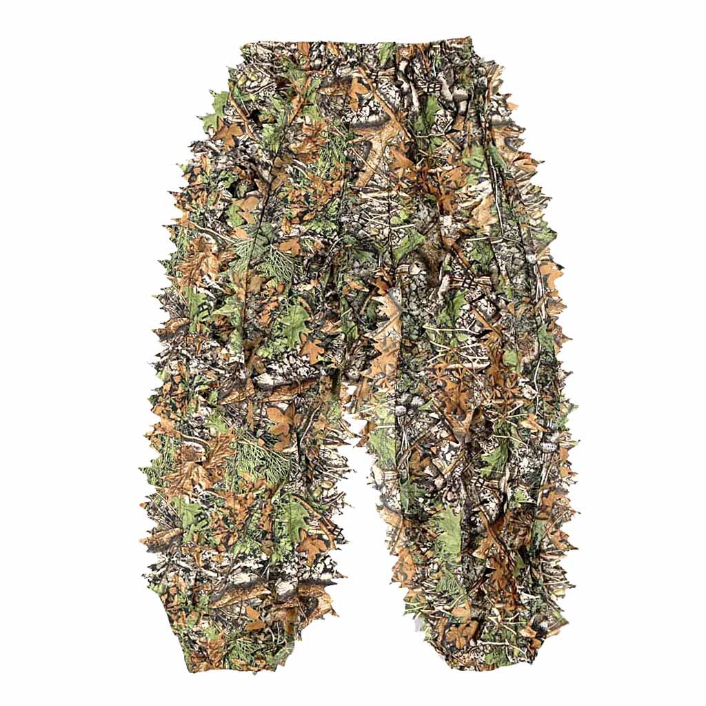 Camo Ghillie Suit, 3D Leaf Camouflage Kleding, Lichtgewicht Suits - Woodland Bos Veld Jungle Gras Training-Ademend