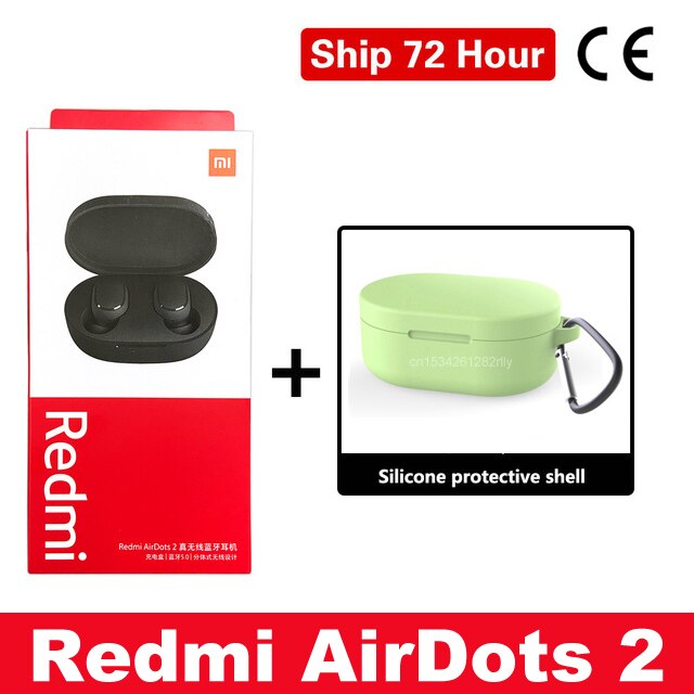 Original Xiaomi Redmi Airdots 2s Earphone Mi True Wireless Earbuds Basic 2s Bluetooth 5.0 Air2 SE TWS Mic Gaming Mode In Stock: Airdots2 Green