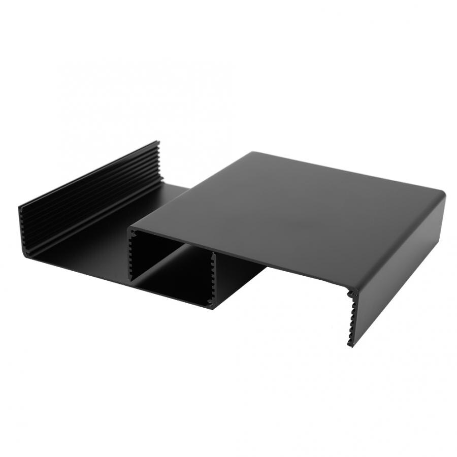 Caja de aluminio DIY, carcasa de proyecto electrónico PCB, carcasa de disipación de instrumentos, caja de conexiones 80x160x170mm, negro mate