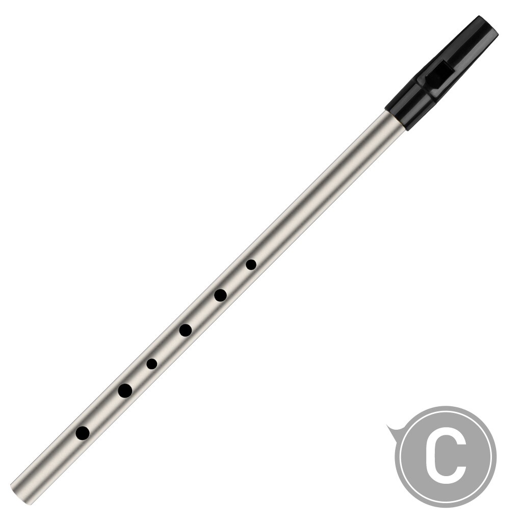 NAOMI Tin Whistle C Key D Key Multi-Color Traditional Irish Whistle Blowing Instrument: High C Silver