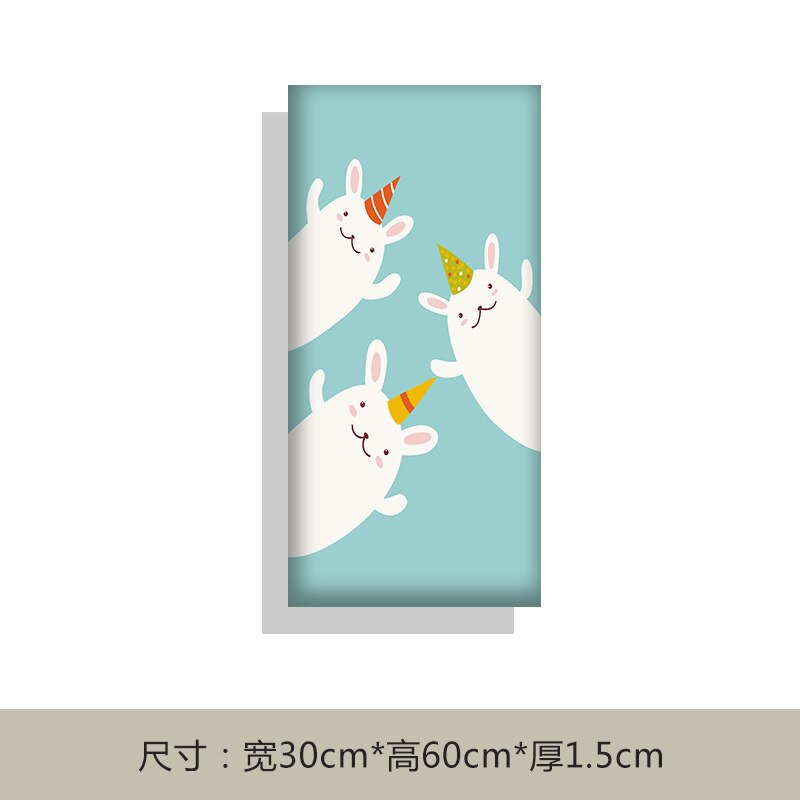 dessin animé enfants Anticollision sac souple autocollant mural auto-adhésif Tatami mur bébé décoration 3D toile de fond mur: Kitten 3 Width 30   Height 60   Thickness 1 5