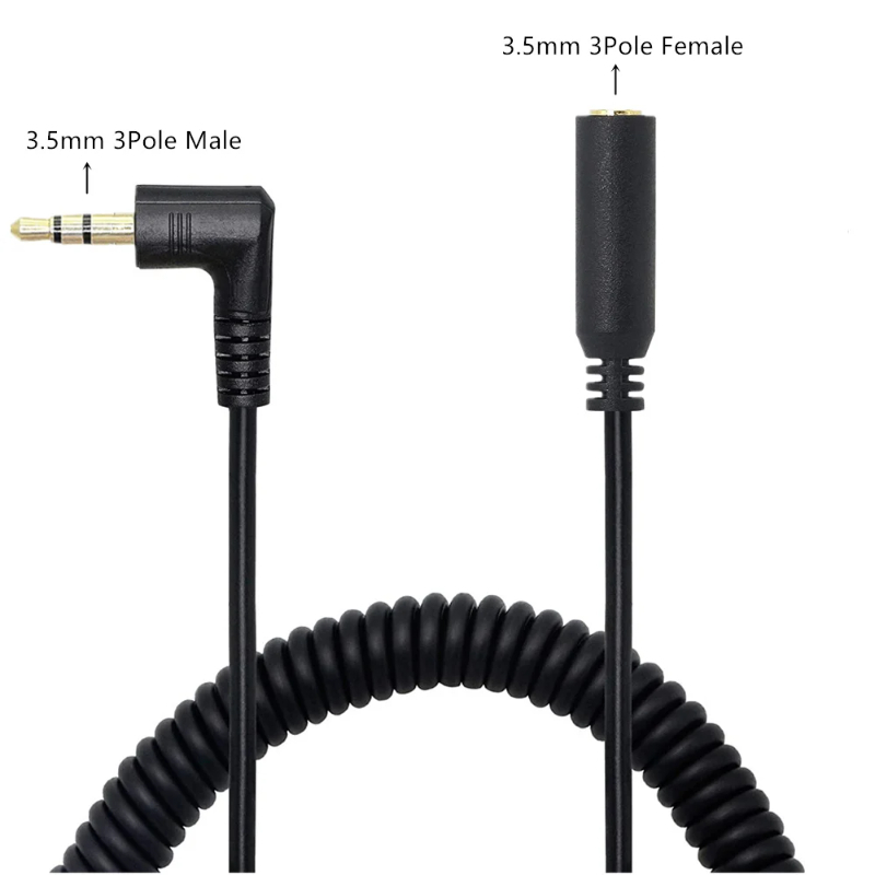 Aux Audio- Feder-Spiralkabel, geeignet für Smartphones, Computer, Autoradios, Medienspieler, mehr Audio-- und Videokabeladapter: Grün