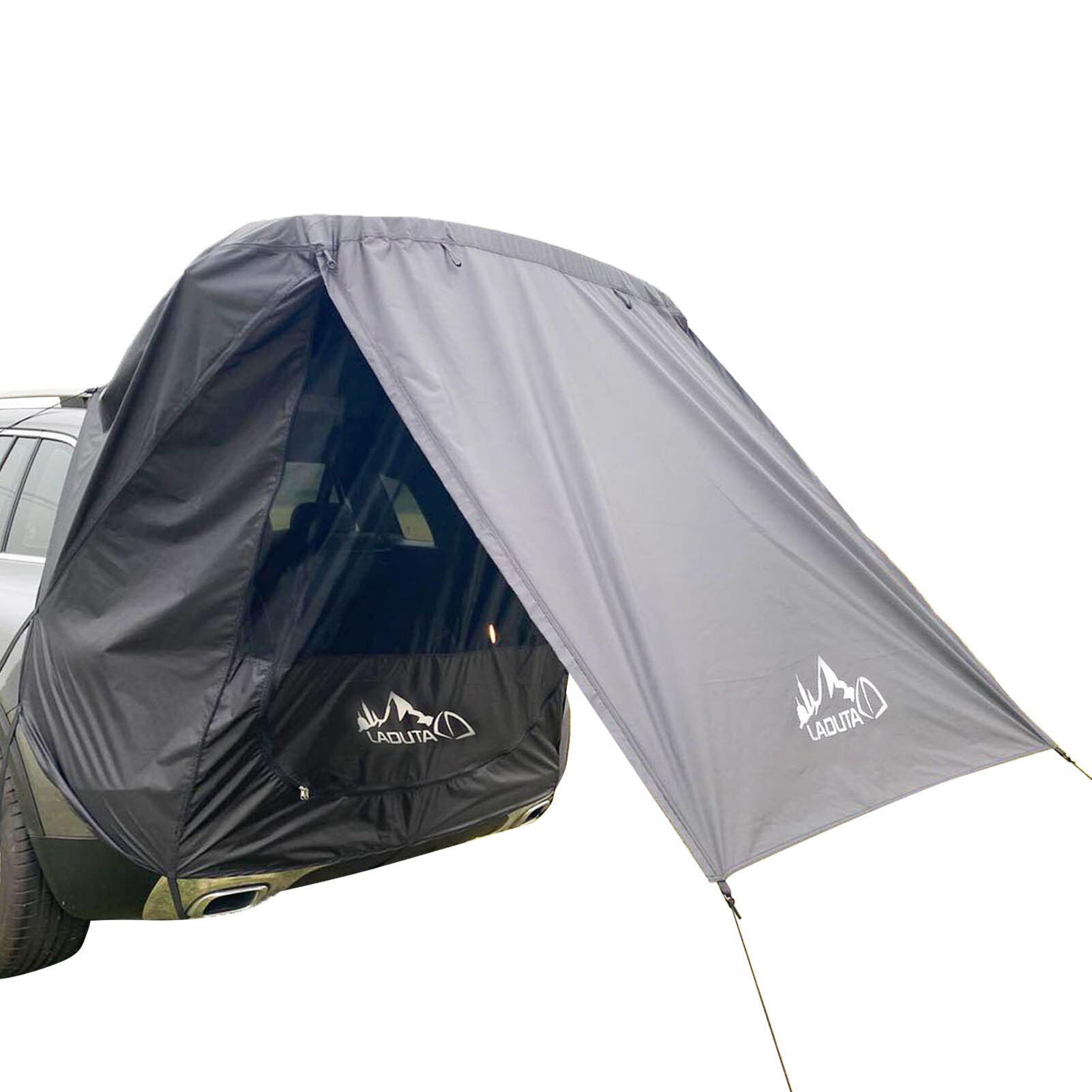 Tienda portátil para maletero de coche, toldo duradero de a prueba de viento, a prueba de lluvia, para acampar al aire libre, autoconducción, viaje, barbacoa: Black