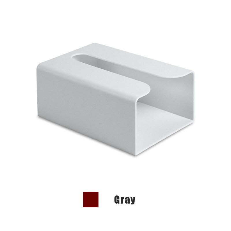 Suporte de papel higiênico dispensador caixa de tecido rack de armazenamento simples para banheiro cozinha casa de parede-montagem portátil higiênico: Gray