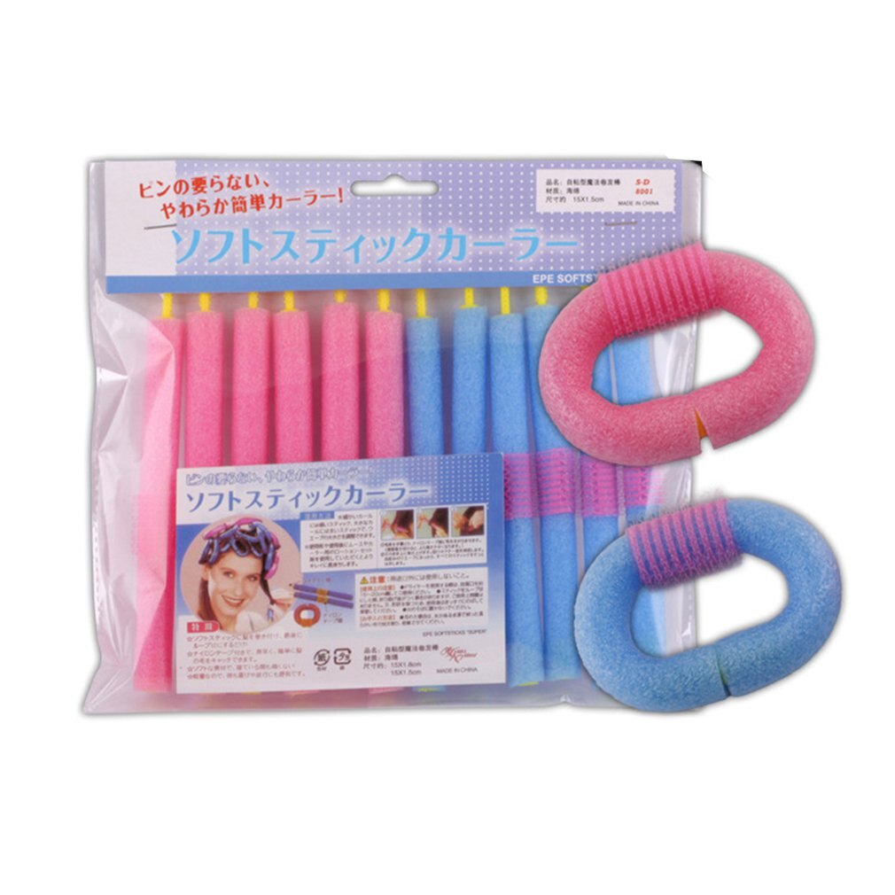 Soft Diy Curler 12pcs Magic Curly Hair Convenient Hair Care Shaping 15cm Modeling Tools Light Foam Curler