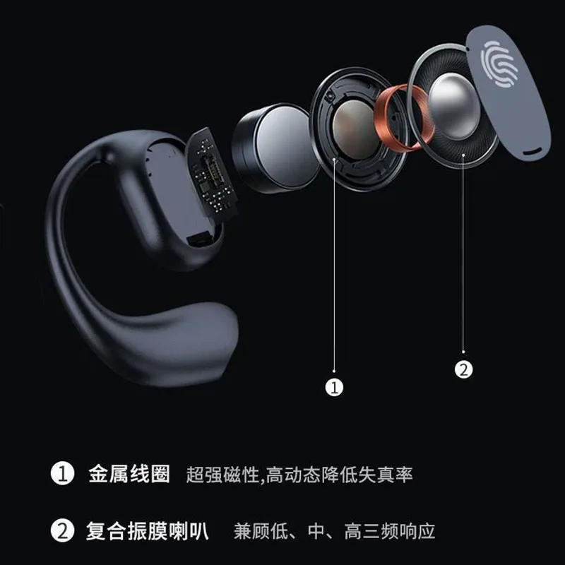 Original xiaomi condução óssea fones de ouvido bluetooth fones sem fio com microfone esportes alta fidelidade jogo