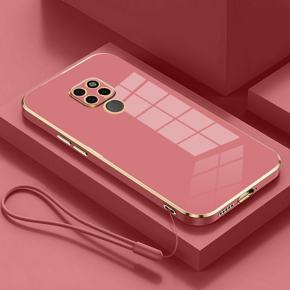 For Huawei Mate 20 Pro Case Mate 20 mate20x Cover HMA-L09 LYA-L29 EVR-L29 Phone case Luxury Square Plating Shockproof Back Cover: CANVAS / BRIGHT PINK