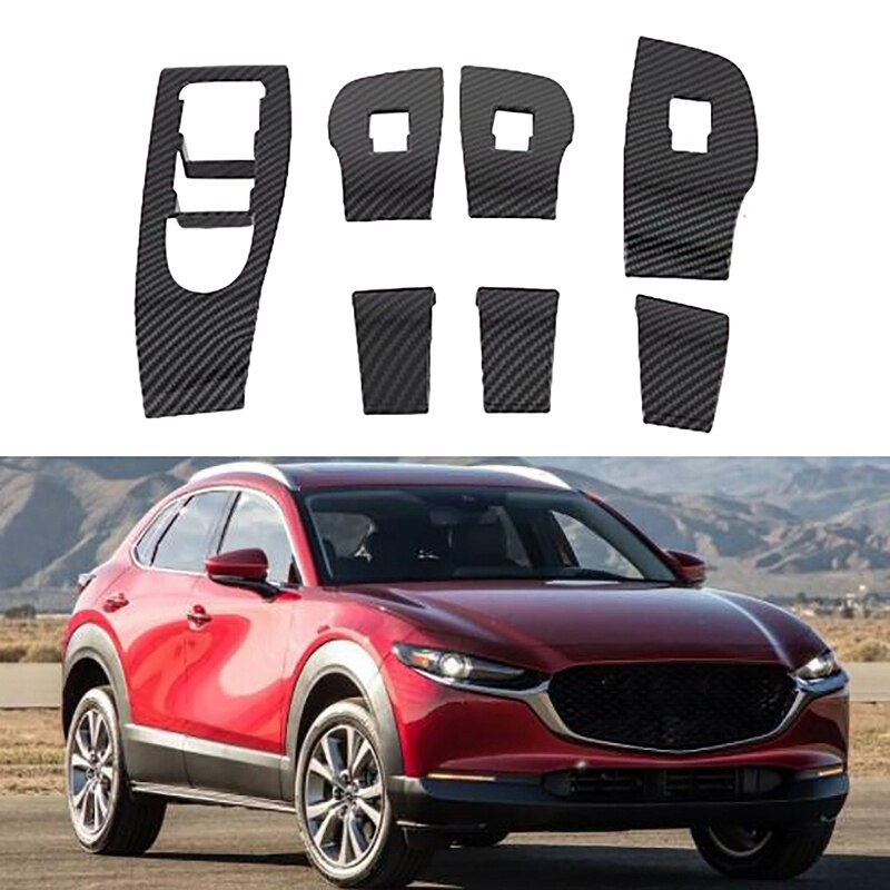Voiture porte intérieure lève-vitre accoudoir interrupteur panneau couverture garniture cadre décoratif pour Mazda CX-30 CX30