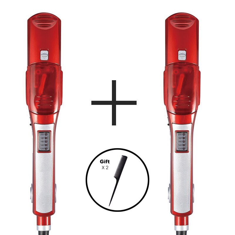 Steam hair straightener Electric flat iron steampod ceramic straightner Hair styling tools straightening plate wafer Temperature: package / AU