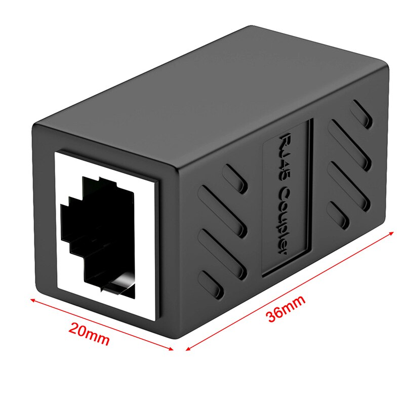 Adaptador hembra de red RJ45, Conector de colores hembra a hembra, extensor de acoplador, convertidor de extensión de Cable Ethernet RJ 45