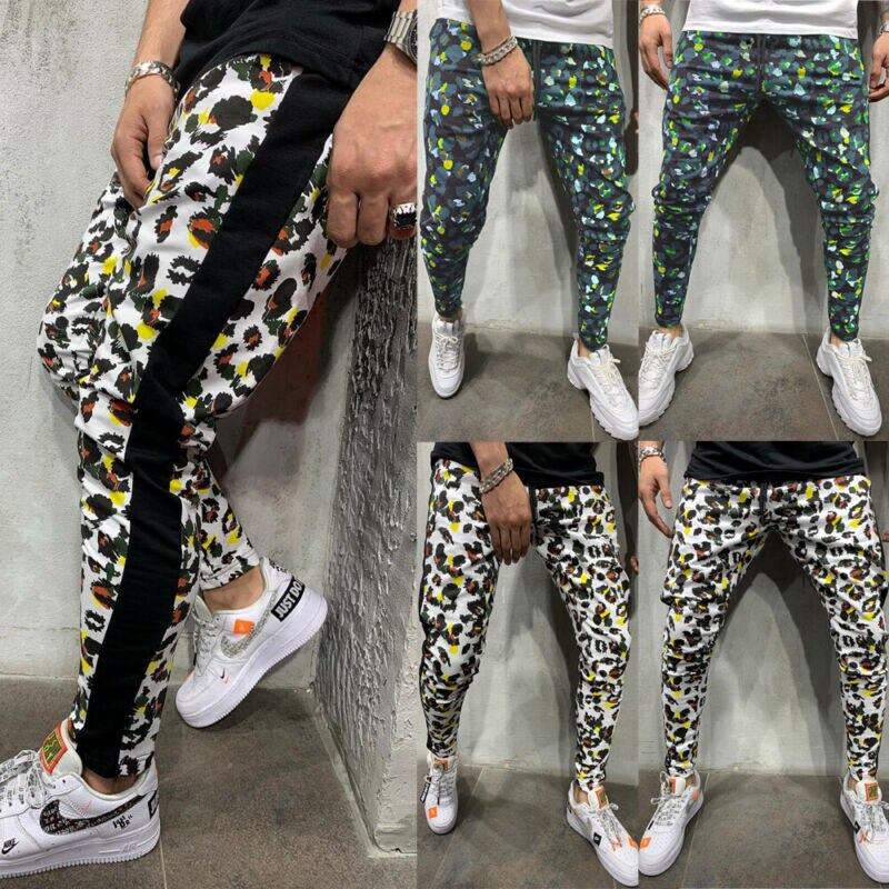 Men's Slim Fit Straight Leg Trousers - Casual Pencil Jogger Cargo Pants