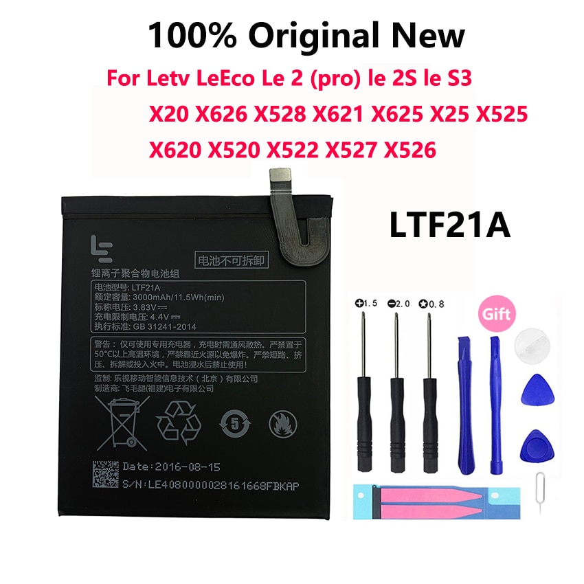 Originele LTF21A 3000Mah Voor Letv Leeco Le 2 (Pro) le 2S Le S3 X20 X626 X527 X528 X621 X625 X25 X525 X620 X520 X522 Telefoon Batterij